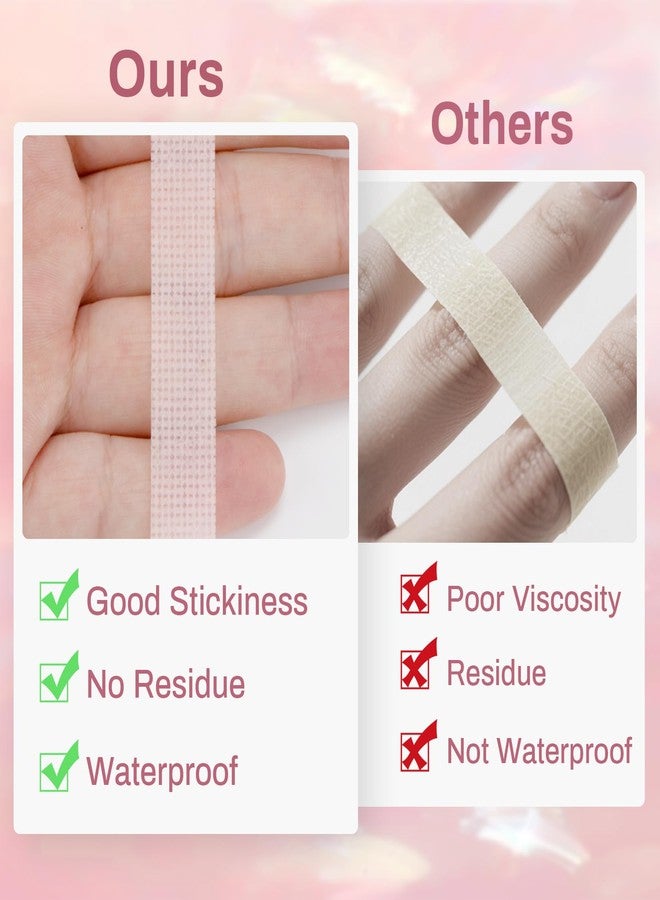 RAQEHO 8 Lash Tape for Eyelash Extensions - Adhesive Eyelash Tape, Micropore Makeup Tape for Eyeshadow & Eyeliner, Lash Extensions Supplies, Techs Essentials, Makeup Stuff Must Have, Sensitive Skin - Image 3